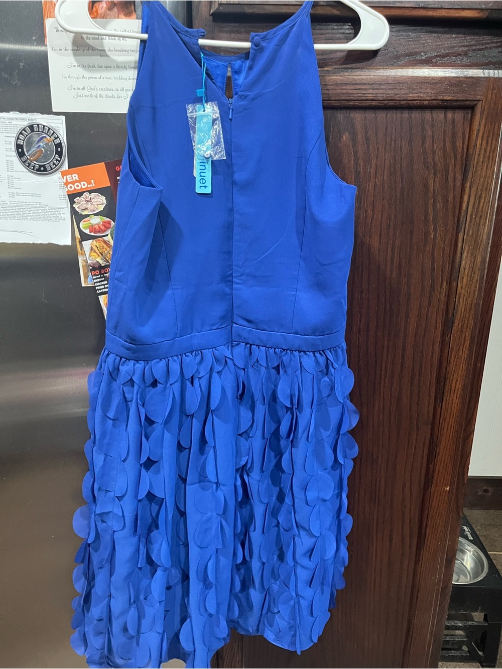 Minuet  Royal Blue  Dress with Petal Skirt.
